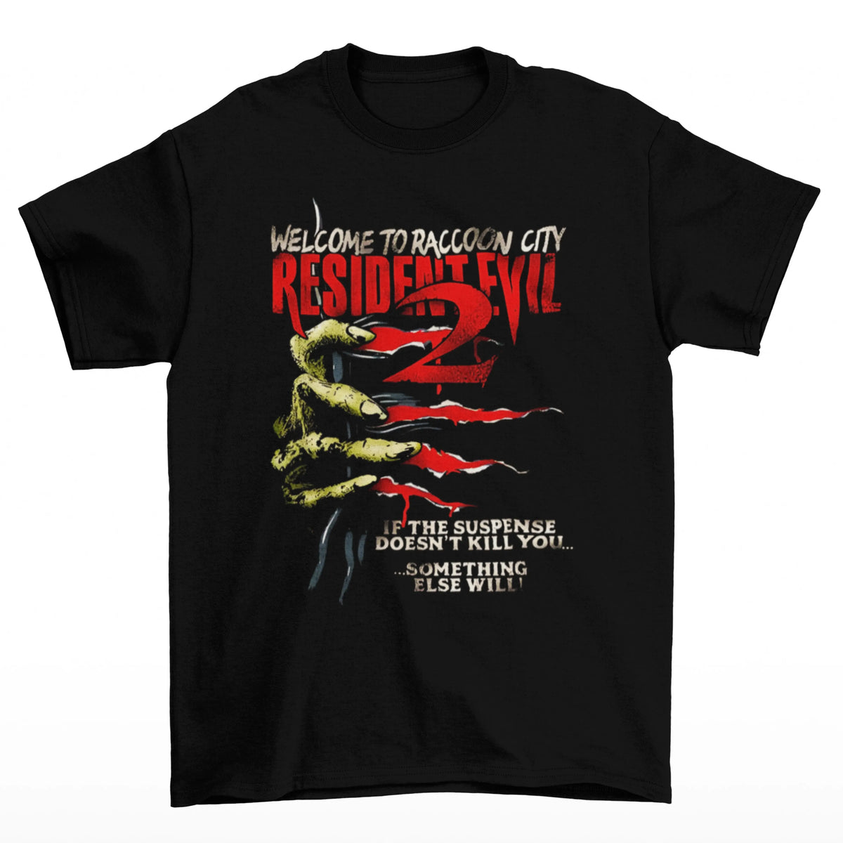 Camiseta Algodão Premium Welcome to Raccoon City Resident Evil 2 - Claw Mark