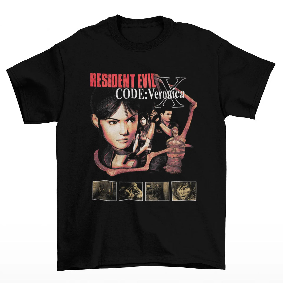 Camiseta Algodão Premium Resident Evil Code: Veronica X "Claire Redfield's Desperation"