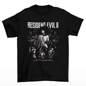 Camiseta Algodão Premium Resident Evil Village: "Lady Dimitrescu & Daughters"