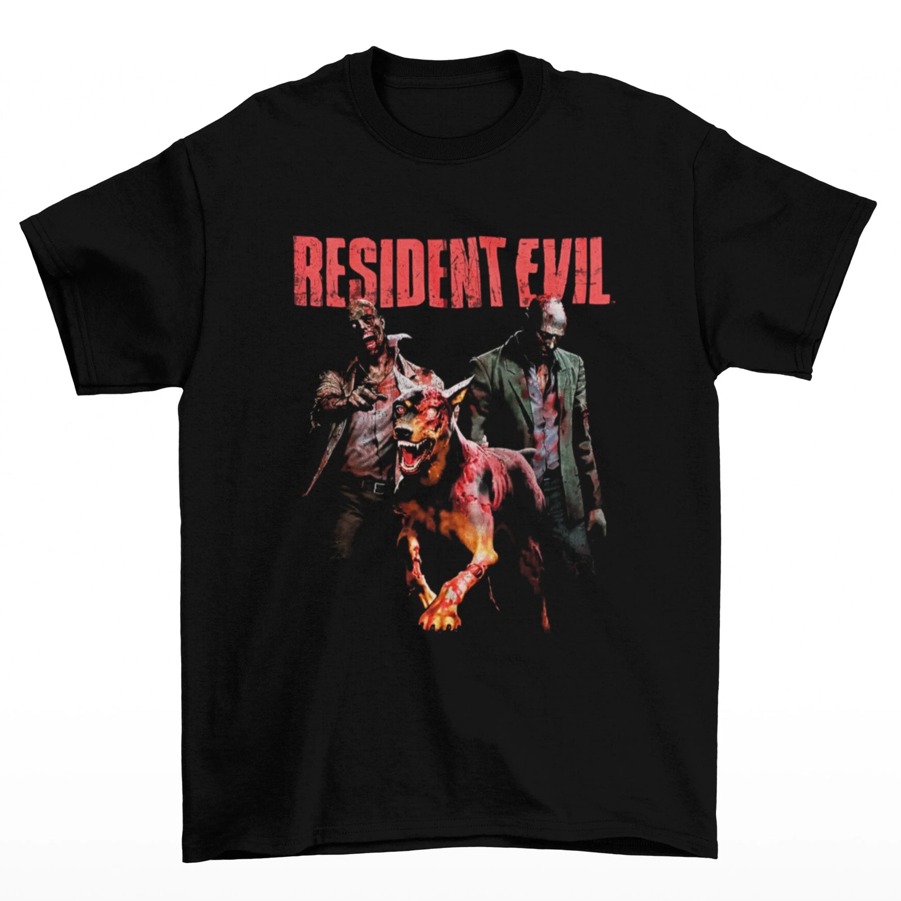 Camiseta Algodão Premium Resident Evil - Zombies & Cerberus