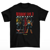 Camiseta Algodão Premium Resident Evil 3 Nemesis - Jill & Nemesis