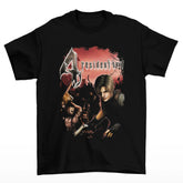 Camiseta Algodão Premium Resident Evil 4 - Leon & Ganados