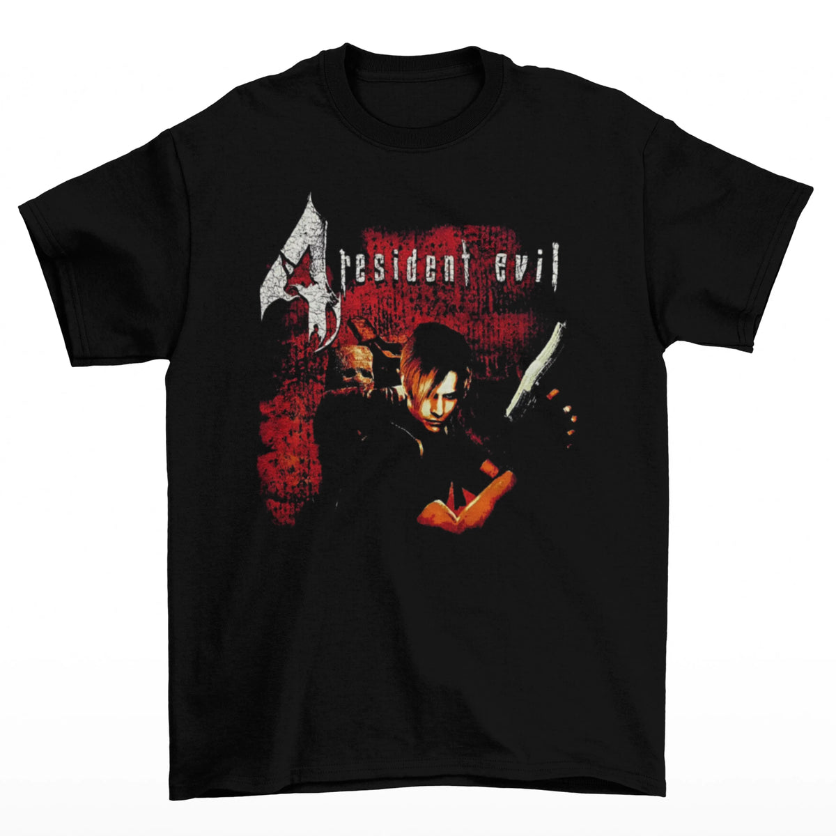 Camiseta Algodão Premium Resident Evil 4 - Leon Close Up