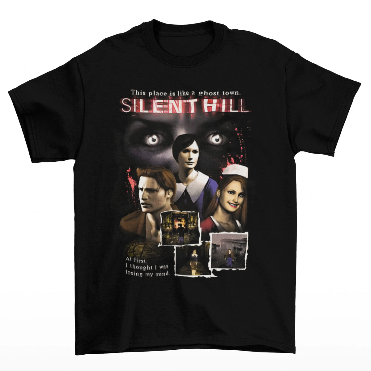 Camiseta Algodão Premium Silent Hill – Ghost Town Edition