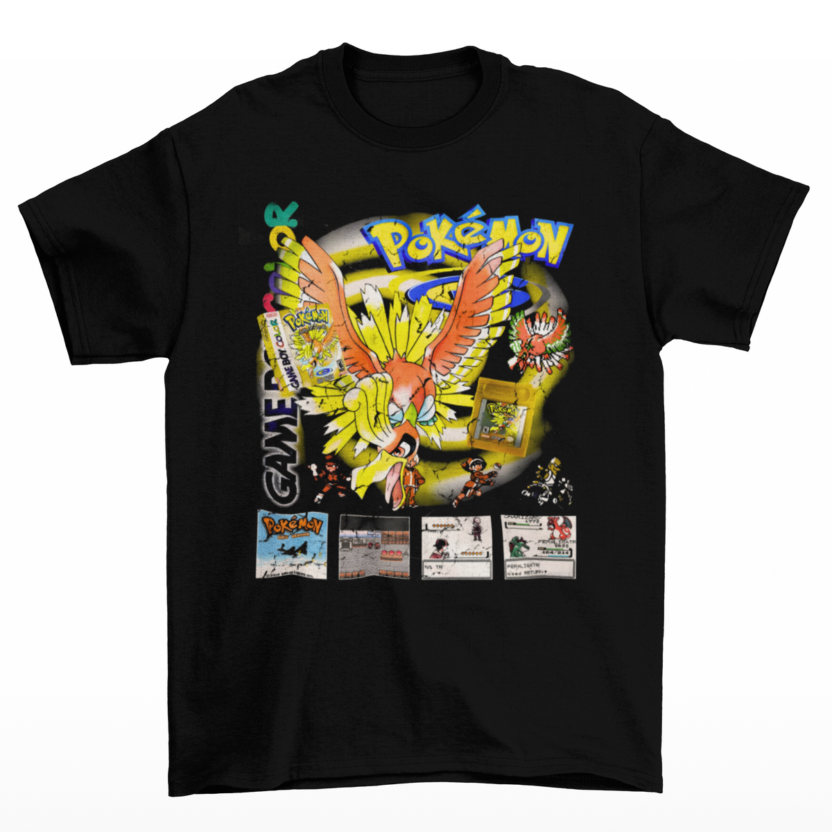 Camiseta Algodão Premium Pokémon Gold – Ho-Oh Retro