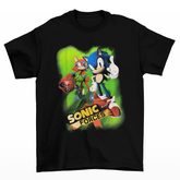 Camiseta Algodão Premium Sonic Forces | Ouriço Azul & Avatar Hero